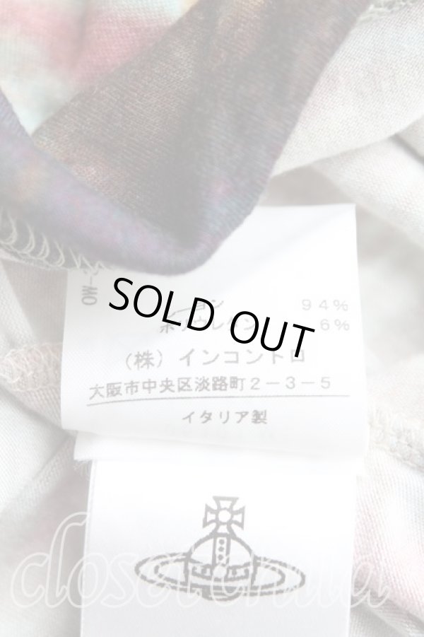 画像5: ANGLOMANIA 中古 / サロン柄カットソーワンピ S マルチ  H-25-03-30-065-op-OD-ZH (5)