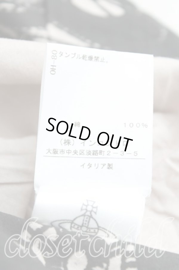 画像5: ANGLOMANIA 中古 / 総柄ワンピース 40(9号) 黒xベージュ  H-25-03-30-068-op-OD-ZH (5)