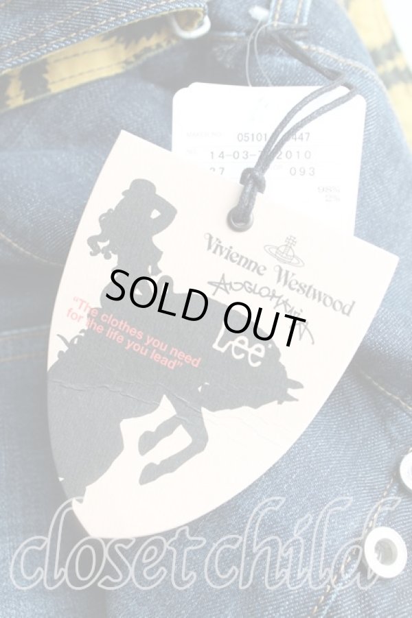 画像6: ヴィヴィアンウエストウッド Anglomania and Lee 中古 / サスペンダー付キハイウェストパンツ W27 インディゴ  H-25-03-30-080-pa-OD-ZH (6)