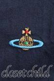 画像6: ヴィヴィアンウエストウッド 中古 / カラーオーブ刺繍シャツ II(9号相当） 紺  H-25-03-30-088-bl-OD-ZH (6)