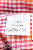 画像4: ヴィヴィアンウエストウッド 中古 / カラーオーブ刺繍タータンチェックシャツ II(9号相当） オレンジ  H-25-03-30-089-bl-OD-ZH (4)