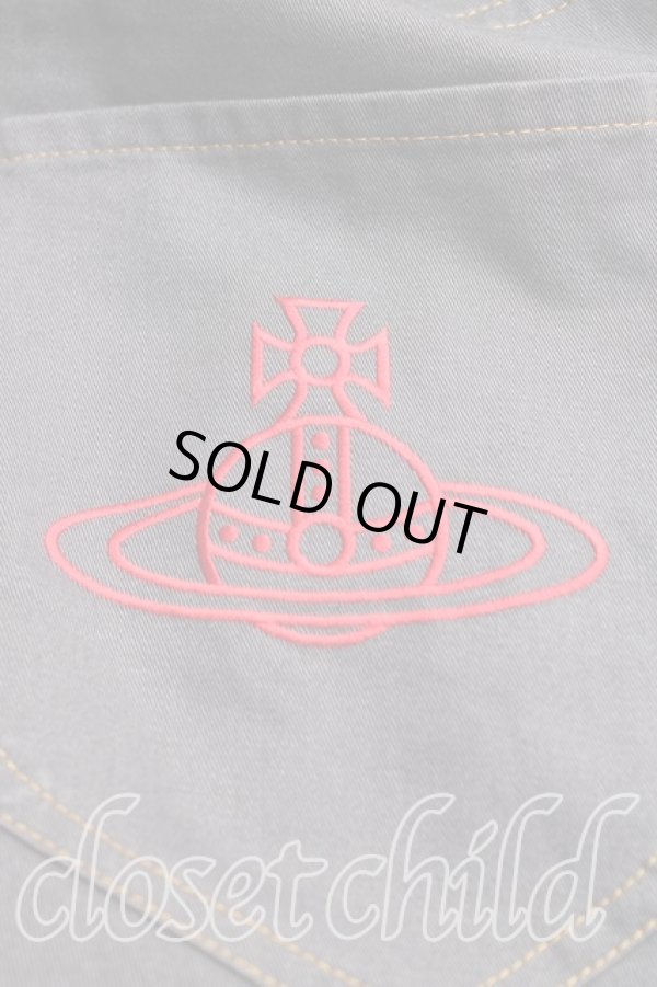 画像6: ヴィヴィアンウエストウッド 中古 / オーブステッチジャンパースカート 00(ワンサイズ) 紺  H-25-03-30-097-sk-OD-ZH (6)