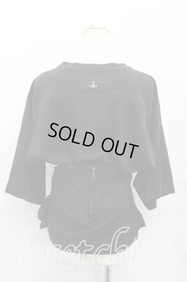 画像2: ヴィヴィアンウエストウッド 中古 / コルセットTシャツ L 黒  H-25-03-30-099-ts-OD-ZH (2)