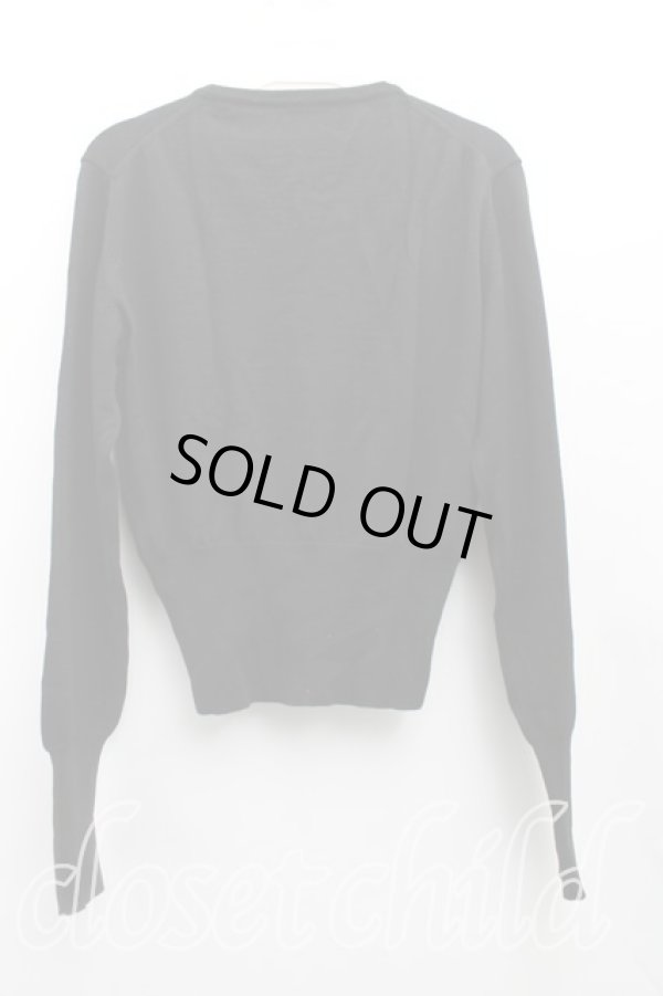 画像2: ヴィヴィアンウエストウッド 中古 / カラーオーブ刺繍カーディガン M 黒  H-25-03-30-139-to-OD-ZH (2)