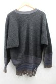 画像2: ヴィヴィアンウエストウッド 中古 / ラインオーブ刺繍ニット O/S 灰  H-25-03-30-149-to-OD-ZH (2)