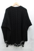 画像2: ヴィヴィアンウエストウッド 中古 / ケーブルオーバーサイズカーディガン 00（ワンサイズ） 黒  H-25-03-30-150-to-OD-ZH (2)
