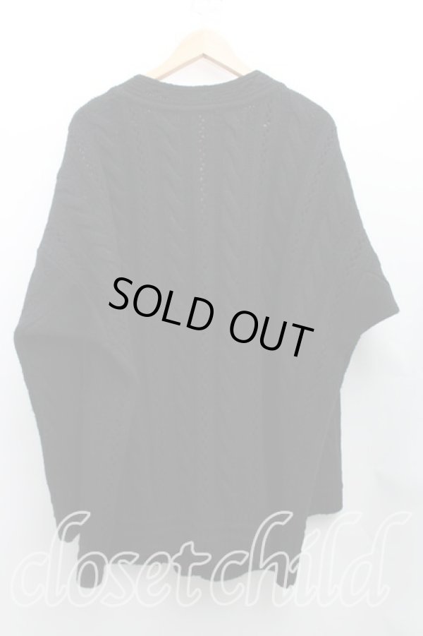 画像2: ヴィヴィアンウエストウッド 中古 / ケーブルオーバーサイズカーディガン 00(ワンサイズ) 黒  H-25-03-30-150-to-OD-ZH (2)