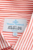 画像3: ヴィヴィアンウエストウッド MAN 中古 / カラーオーブ刺繍ストライプシャツ 48 赤  H-25-03-30-163-bl-OD-ZH (3)