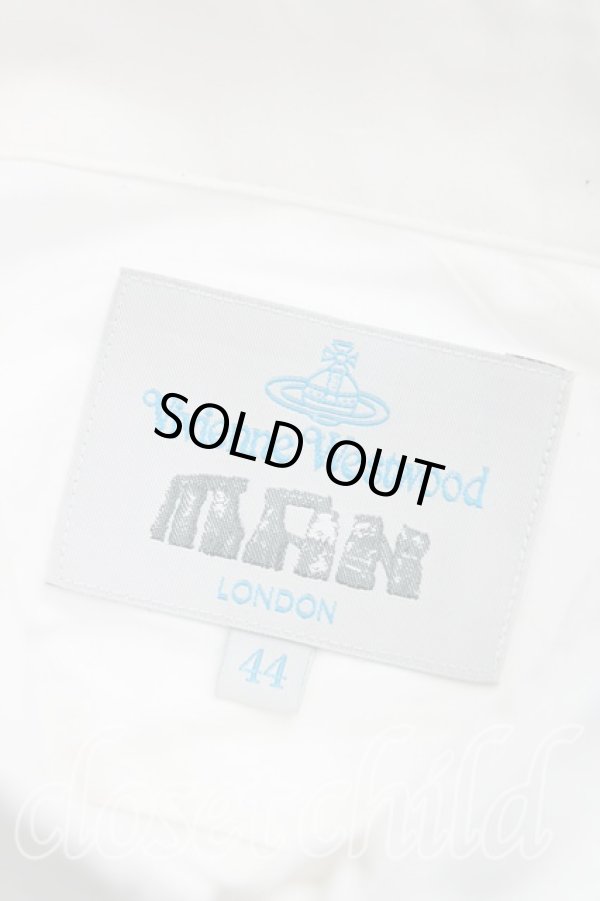 画像3: ヴィヴィアンウエストウッド MAN 中古 / カラーオーブ刺繍シャツ 44(メンズS) 白  H-25-04-06-018-bl-OD-ZH (3)