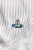 画像5: ヴィヴィアンウエストウッド MAN 中古 / カラーオーブ刺繍ストライプシャツ I(メンズS相当） 灰  H-25-04-06-020-bl-OD-ZH (5)