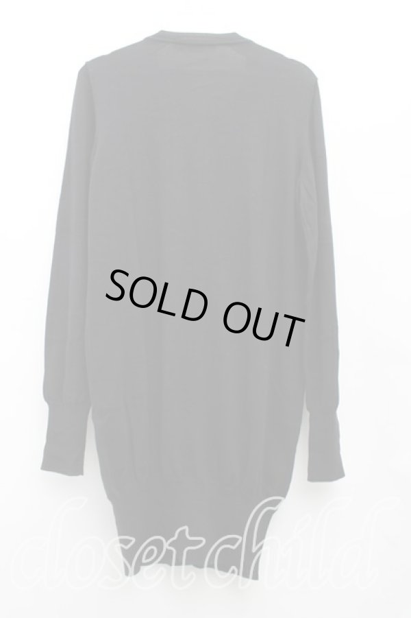 画像2: ヴィヴィアンウエストウッド 中古 / カラーオーブ刺繍コットンロングカーディガン M 黒  H-25-04-06-055-to-OD-ZH (2)