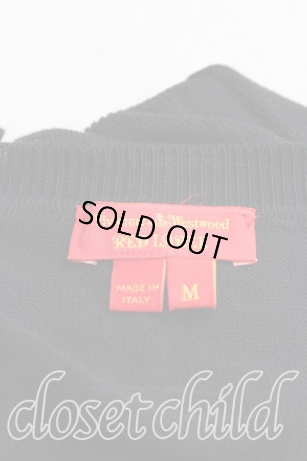 画像3: ヴィヴィアンウエストウッド 中古 / カラーオーブ刺繍コットンロングカーディガン M 黒  H-25-04-06-055-to-OD-ZH (3)