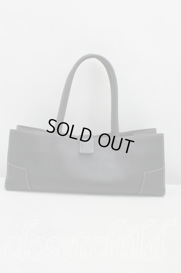 画像2: ヴィヴィアンウエストウッド 中古 / スクエアレザーハンドバッグ  黒  H-25-04-06-072-ba-IN-ZH (2)