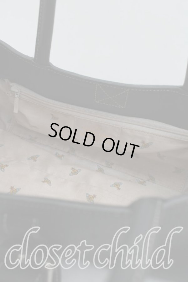 画像5: ヴィヴィアンウエストウッド 中古 / スクエアレザーハンドバッグ  黒  H-25-04-06-072-ba-IN-ZH (5)