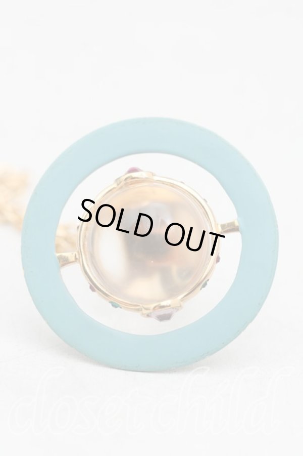 画像3: ヴィヴィアンウエストウッド 中古 / ヴィンテージスモールオーブネックレス  青xゴールド  H-25-04-06-079-nl-OD-ZH (3)