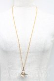 画像5: ヴィヴィアンウエストウッド 中古 / ヴィンテージスモールオーブネックレス  青ｘゴールド  H-25-04-06-079-nl-OD-ZH (5)