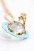 画像2: ヴィヴィアンウエストウッド 中古 / ヴィンテージタイニーオーブネックレス  青ｘゴールド  H-25-04-06-080-nl-OD-ZH (2)