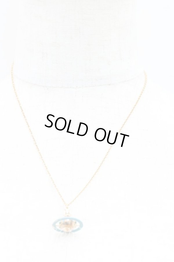 画像4: ヴィヴィアンウエストウッド 中古 / ヴィンテージタイニーオーブネックレス  青xゴールド  H-25-04-06-080-nl-OD-ZH (4)