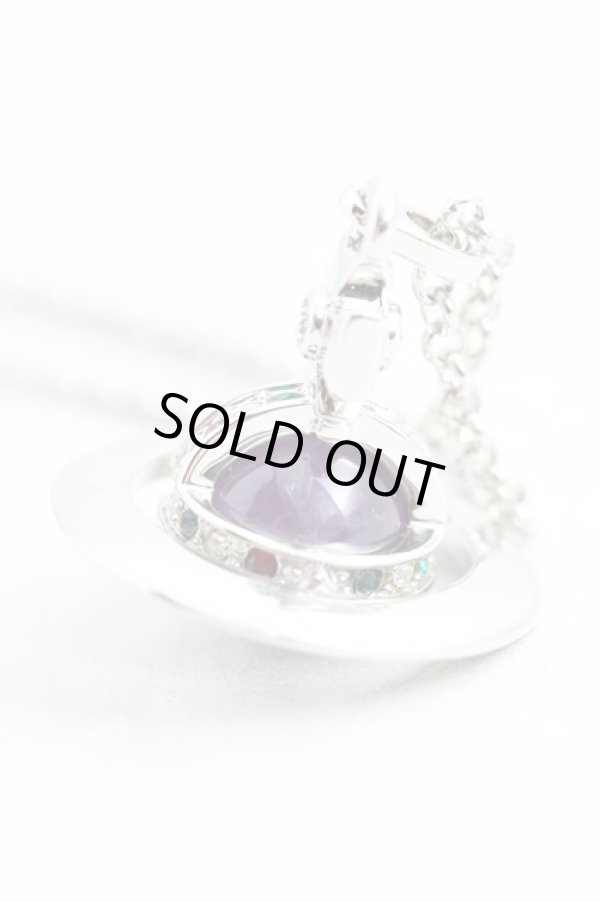 画像2: ヴィヴィアンウエストウッド 中古 / タイニーオーブネックレス  紫  H-25-04-06-084-nl-OD-ZH (2)