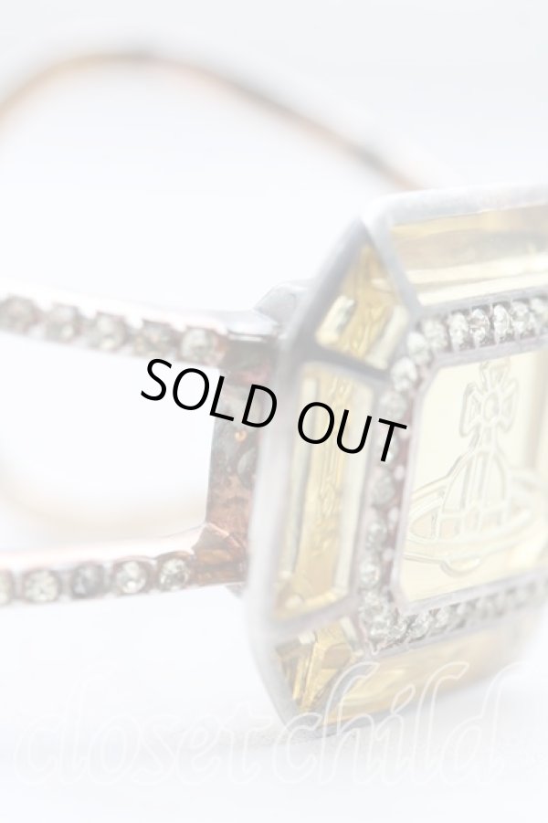 画像5: ヴィヴィアンウエストウッド 中古 / エメラルドフレームバングル  ゴールド  H-25-04-06-091-ac-IN-ZH (5)