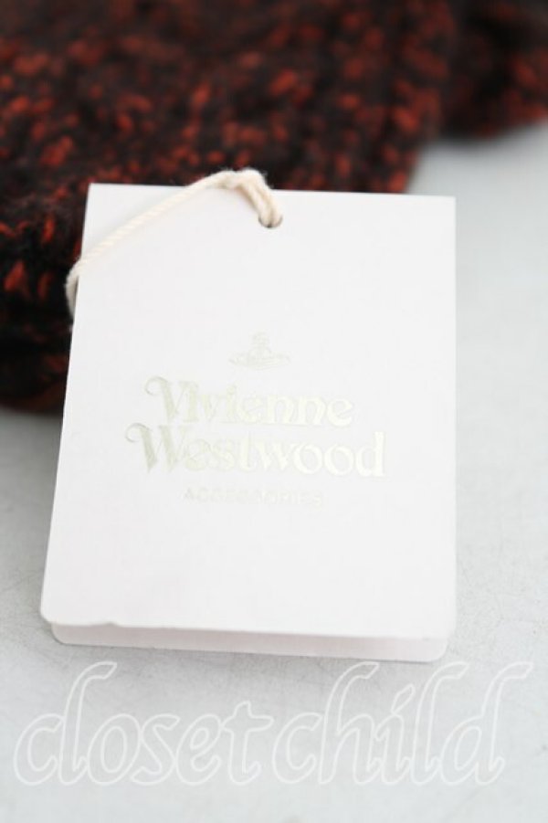 画像2: ヴィヴィアンウエストウッド 中古 / スエード切替グローブ  赤  H-25-04-06-100-gd-IN-ZH (2)