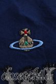 画像2: ヴィヴィアンウエストウッド 中古 / サティア大判チーフ  紺  H-25-04-13-041-gd-OD-ZH (2)