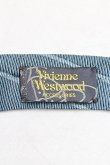 画像3: ヴィヴィアンウエストウッド MAN 中古 / カラーオーブ刺繍レジメンタルネクタイ  青  H-25-04-13-062-gd-OD-ZH (3)