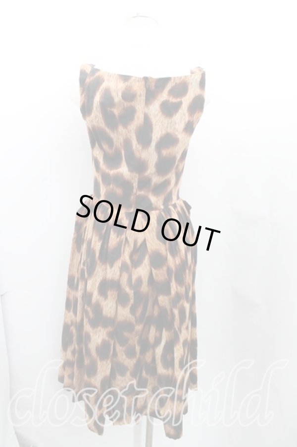 画像2: ヴィヴィアンウエストウッド 中古 / レオパードサンデードレス 40(9号) 茶  H-25-04-13-074-op-IN-ZH (2)