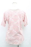 画像2: ヴィヴィアンウエストウッド 中古 / シグニチャーボーターTシャツ 1（7号相当） ベージュ×ピンク  H-25-04-13-082-ts-IN-ZH (2)