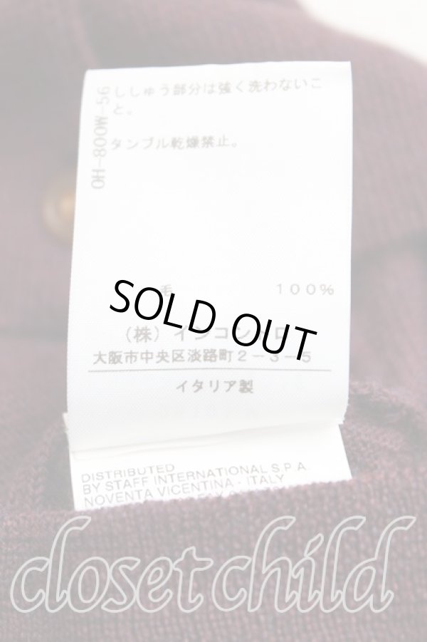 画像5: ヴィヴィアンウエストウッド 中古 / カラーオーブ刺繍カーディガン M ボルドー  H-25-04-13-085-to-OD-ZH (5)