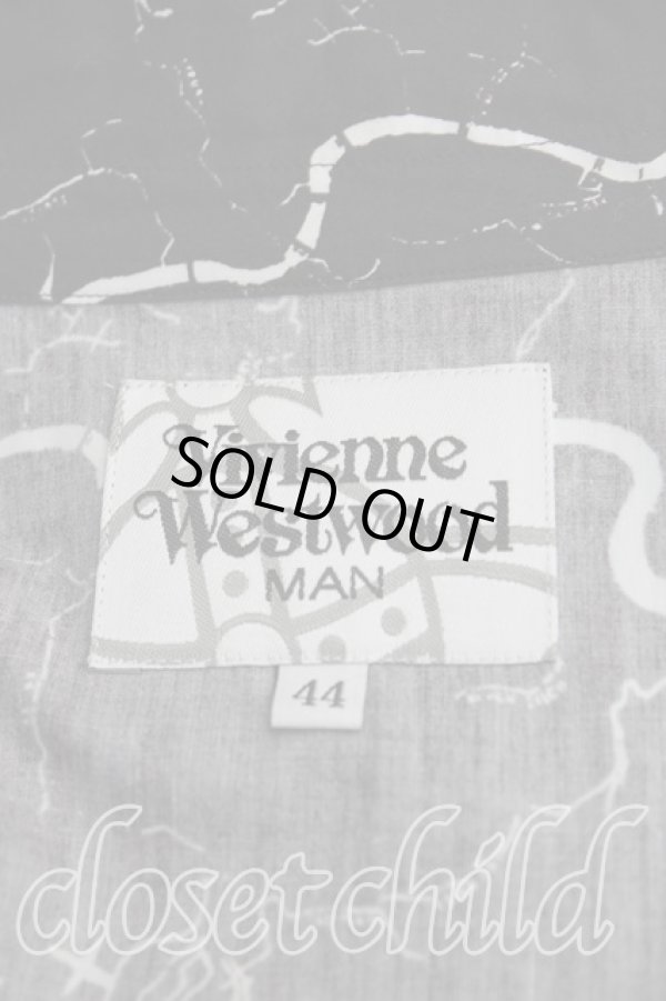 画像3: ヴィヴィアンウエストウッド MAN 中古 / リバーpt変形シャツ 44(メンズM相当） 黒  H-25-04-13-096-bl-OD-ZH (3)