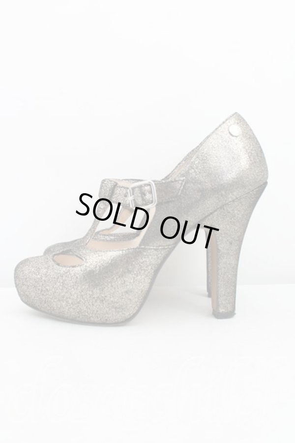 画像3: ヴィヴィアンウエストウッド 中古 / グリッターメリージェーンパンプス 38（24cm） シルバー  H-25-04-13-019-sh-IN-ZH (3)