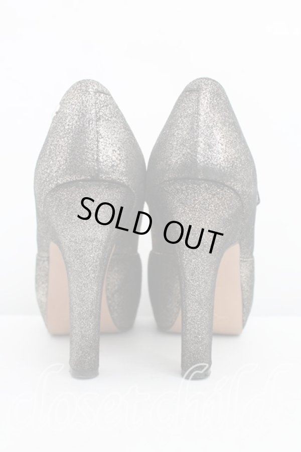 画像4: ヴィヴィアンウエストウッド 中古 / グリッターメリージェーンパンプス 38（24cm） シルバー  H-25-04-13-019-sh-IN-ZH (4)