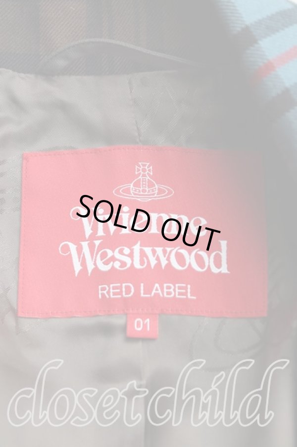 画像5: ヴィヴィアンウエストウッド 中古 / タータンチェックラブジャケットセットアップ 01(7号) 青  H-25-04-20-024-su-OD-ZH (5)