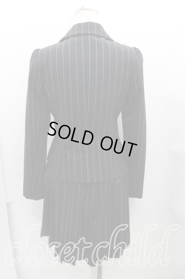 画像2: ヴィヴィアンウエストウッド 中古 / ストライプウエストコートセットアップ 01(7号) 黒  H-25-04-20-026-su-OD-ZH (2)