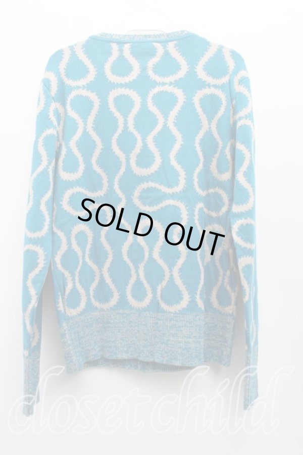 画像2: ヴィヴィアンウエストウッド 中古 / スクイグルカーディガン M 青  H-25-04-20-037-to-OD-ZH (2)