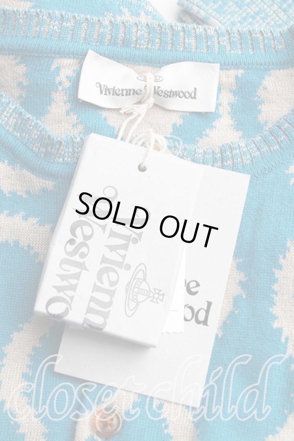 画像3: ヴィヴィアンウエストウッド 中古 / スクイグルカーディガン M 青  H-25-04-20-037-to-OD-ZH (3)