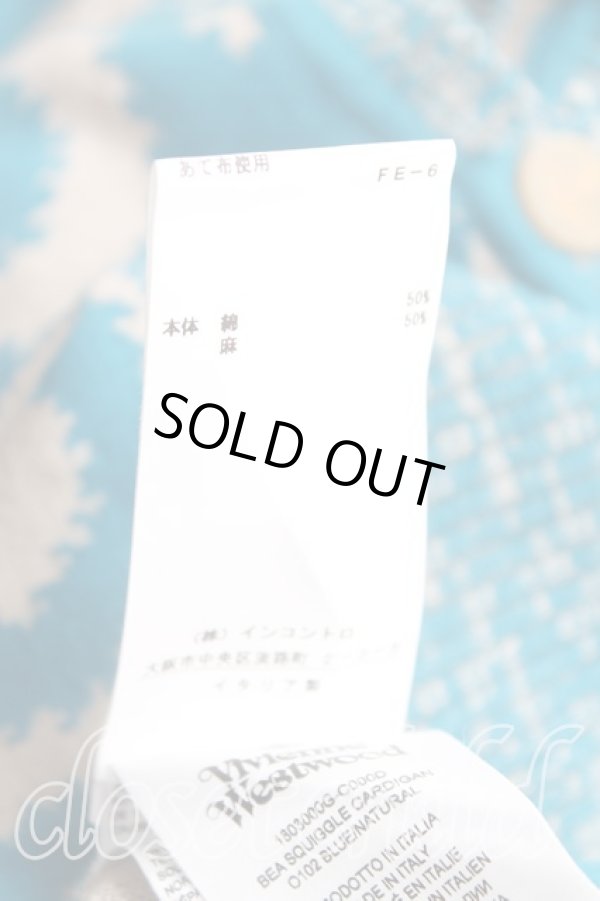 画像5: ヴィヴィアンウエストウッド 中古 / スクイグルカーディガン M 青  H-25-04-20-037-to-OD-ZH (5)