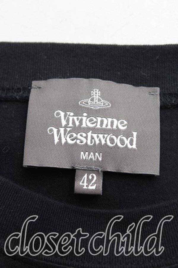 画像3: ヴィヴィアンウエストウッド MAN 中古 / フラワーオーブ長袖カットソー 42（メンズXS相当） 黒  H-25-04-20-041-to-OD-ZH (3)