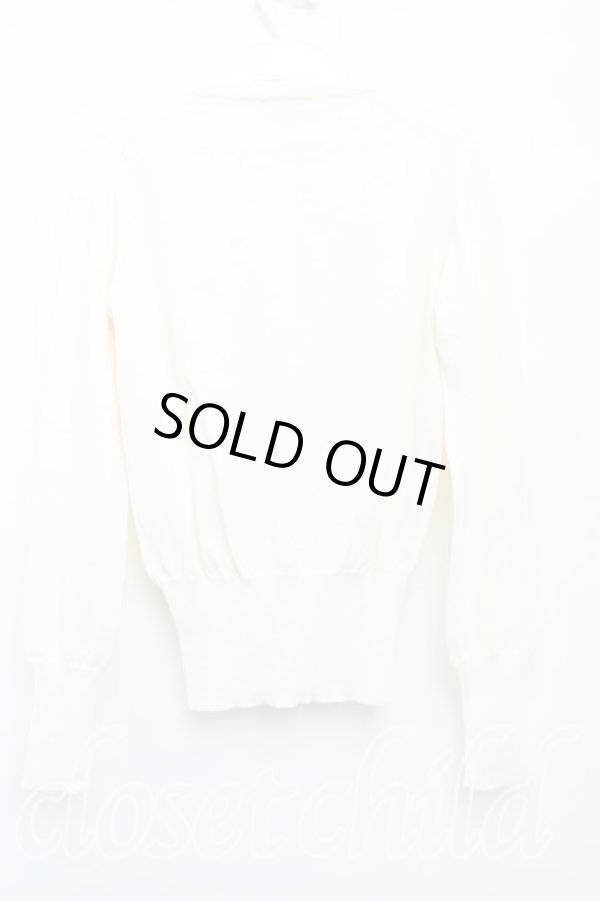 画像2: ヴィヴィアンウエストウッド 中古 / カラーオーブ刺繍カーディガン XS 生成  H-25-04-20-044-to-OD-ZH (2)