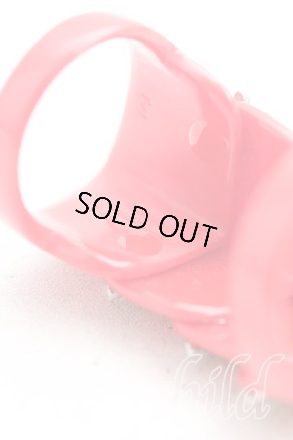 画像4: ヴィヴィアンウエストウッド 中古 / レジンアーマーリング M(14号) 赤  H-25-04-20-073-rg-OD-ZH (4)