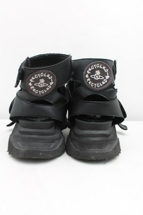 画像4: ヴィヴィアンウエストウッド 中古 / ROMPER 厚底 サンダル 38(24cm) 黒  H-25-04-20-078-sh-OD-ZH (4)
