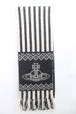 画像2: ヴィヴィアンウエストウッド 中古 / オーブ刺繍マフラー  黒  H-25-04-20-085-gd-OD-ZH (2)