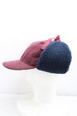 画像2: ヴィヴィアンウエストウッド 中古 / コーデュロイフライトキャップ  エンジ×紺  H-25-04-27-032-ha-IN-ZH (2)