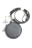 画像2: ヴィヴィアンウエストウッド 中古 / ストラップ付サークルポーチ  黒  H-25-04-27-062-gd-IN-ZH (2)