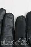 画像2: ヴィヴィアンウエストウッド 中古 / レザー切替グローブ  黒×灰  H-25-04-27-064-gd-IN-ZH (2)