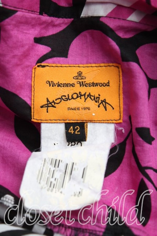 画像3: ANGLOMANIA 中古 / 総柄ワンピース 42(11号) 紫  H-25-04-27-002-op-OD-ZH (3)