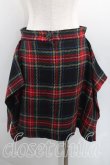 画像2: ANGLOMANIA 中古 / タータンチェックスクエアスカート 40(9号相当) 黒×赤  H-25-05-04-021-sk-IN-ZH (2)