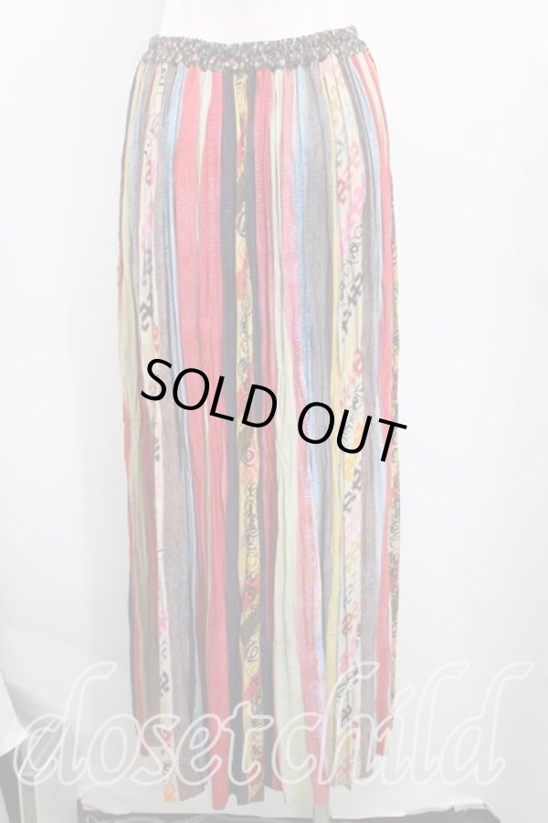 画像2: ANGLOMANIA 中古 / 総柄マキシスカート I(S) マルチ  H-25-05-04-022-sk-IN-ZH (2)