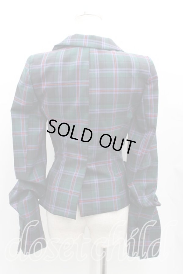 画像2: ヴィヴィアンウエストウッド 中古 / DRUNKEN TARTAN TAILOR ジャケット 36(XS) 緑  H-25-05-04-003-jc-OD-ZH (2)